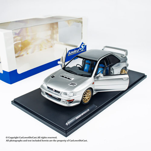 Solido 1:18 斯巴鲁 Impreza 22B STI 金属银 1998 合金汽车模型