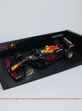 迷你切 1:18 红牛 本田RB16B 全封闭合金 赛车仿真模型摆件