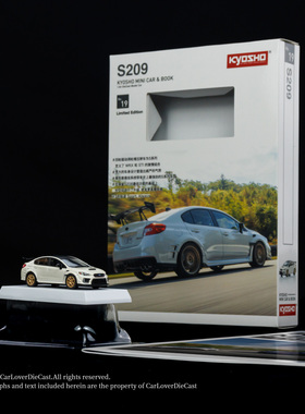 京商 1:64 中文版车书 斯巴鲁SUBARU S209 白色 07124W 汽车模型