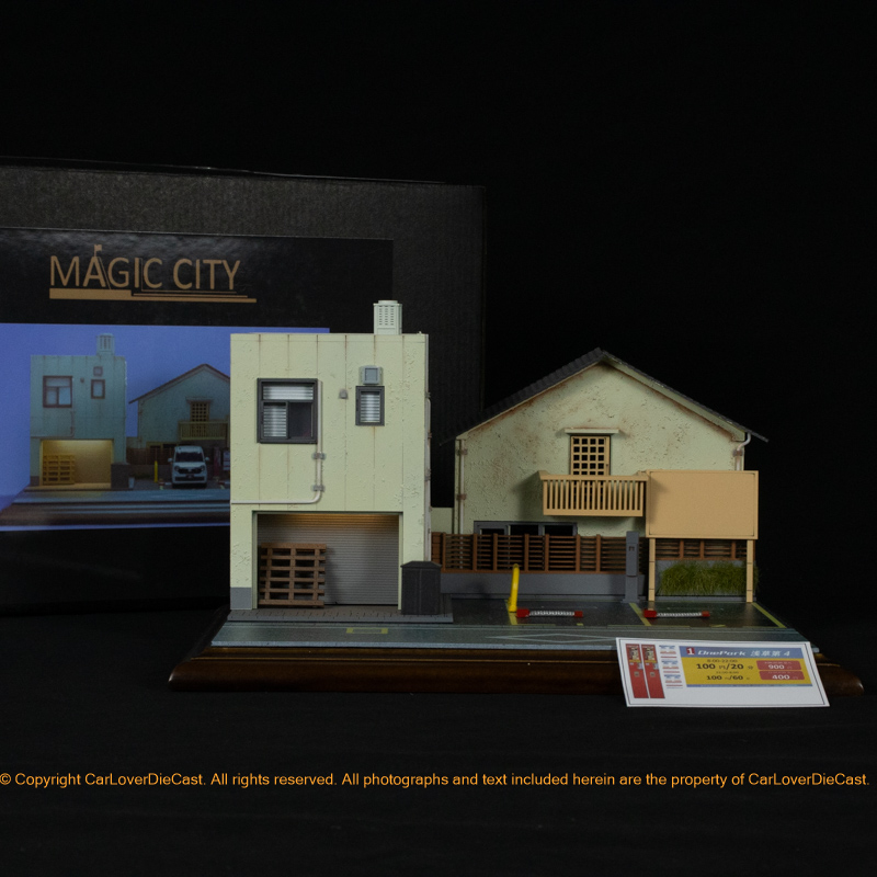 Magic City 1:43 魔都模型可亮灯场景 日本民屋&停车场地场景