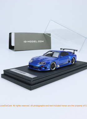 IG 1:43 TOP SECRET GT300 Supra JZA80 金属蓝 汽车模型树脂摆件