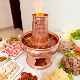 纯手工制作老火锅紫铜锅云南特色铜火锅紫铜老式家用木炭火锅炊锅