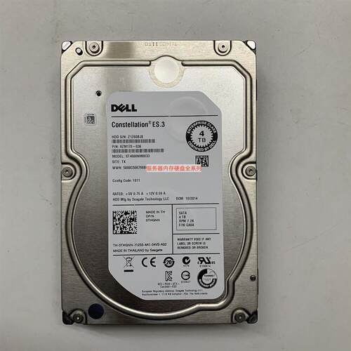 DELL THGNN 0THGNN 服务器硬盘 ST4000NM0033 4T SATA 3.5  6Gb/s