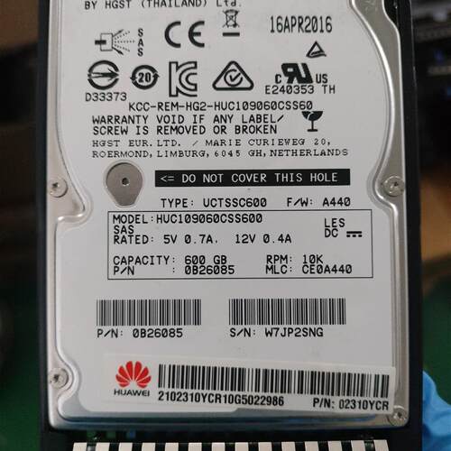 02310YCR 600G 10K SAS 2.5寸RH5885 RH2488 RH2288H V3硬盘