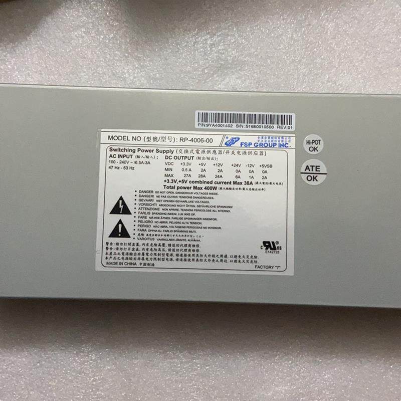 全新 全汉RP-4006-00 电源 24V输出 1U工控电源 医疗电源 400W