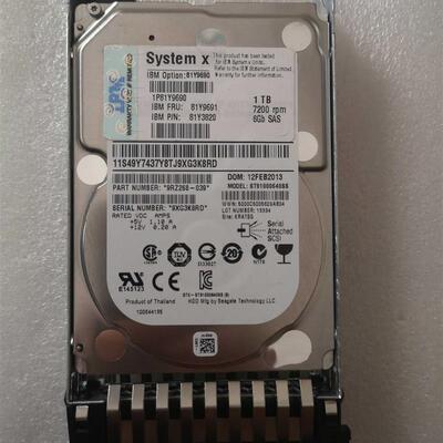 IBM 81Y9691 81Y9690  81Y3820 X3650 M3 M4 1TB7.2K 2.5SAS 现货