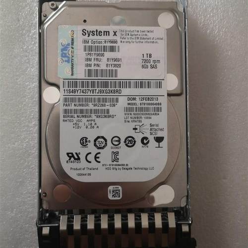IBM 81Y9691 81Y9690  81Y3820 X3650 M3 M4 1TB7.2K 2.5SAS 现货