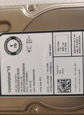 DELL 062VY2 62VY2 1T 7.2K SAS EQ存储硬盘 ST1000NM0001 62VY2