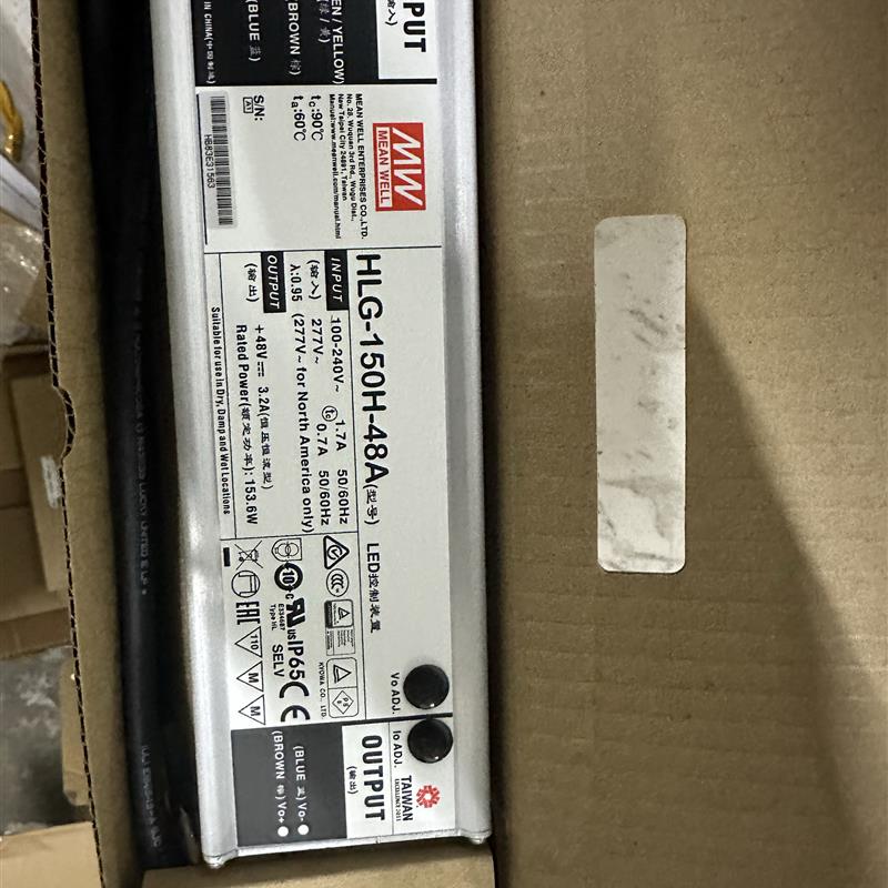 HLG-150H-48A台湾明纬 明纬HLG-150H-48A 48V3.2A 全新原装正品