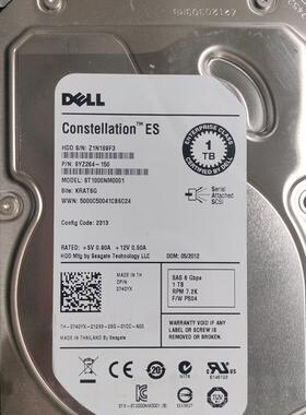 DELL 1TB 7.2K SAS 6G 3.5寸 0740YX 服务器硬盘