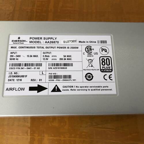 现货341-0441-01 UCSB-PSU-2500ACPL NO20-PAC5-2500W。