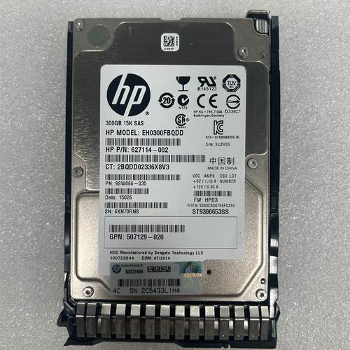 HP 653960-001 300G 15K SAS 6Gb 507129-020 G8 GEN9 服务器硬盘