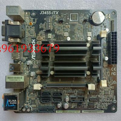 ASROCK/华擎科技J3455-ITX集成CPU四核迷你电脑主板NAS SATA*4个