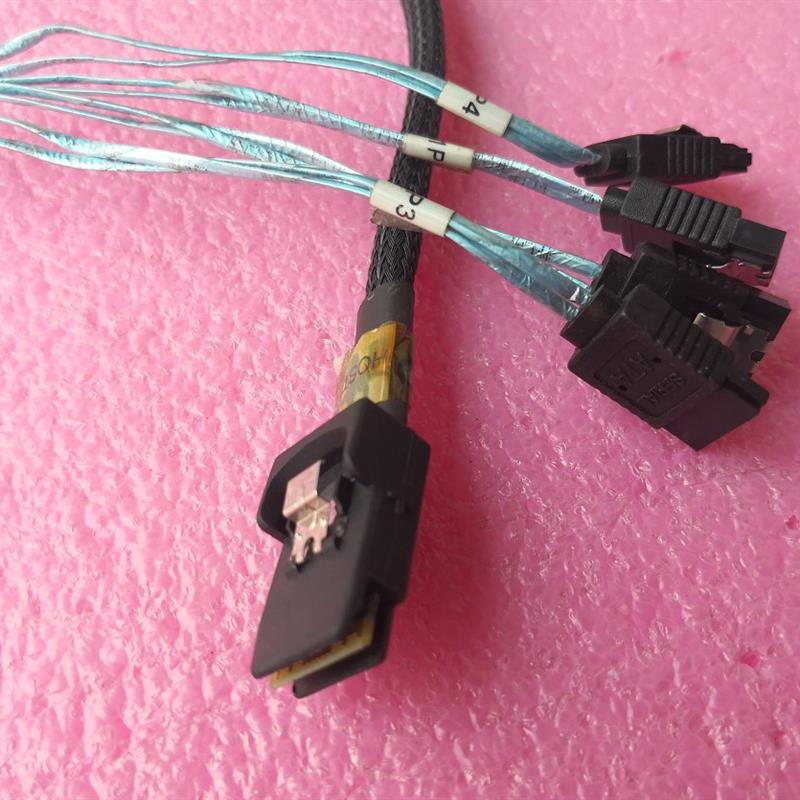 上海现货1分4 Mini SAS线SFF8087-4SATA3一转四硬盘数据线6G 0.8