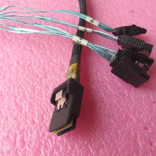 上海现货1分4 Mini SAS线SFF8087-4SATA3一转四硬盘数据线6G 0.8