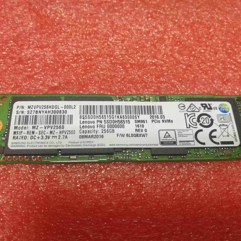 三星SSD 256G SM951 固态硬盘 MZ-VPV2560 MZVPV256HDGL 拆机