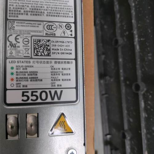 Dell/戴尔 R320 R420服务器热插拔550W电源 0RYMG6
