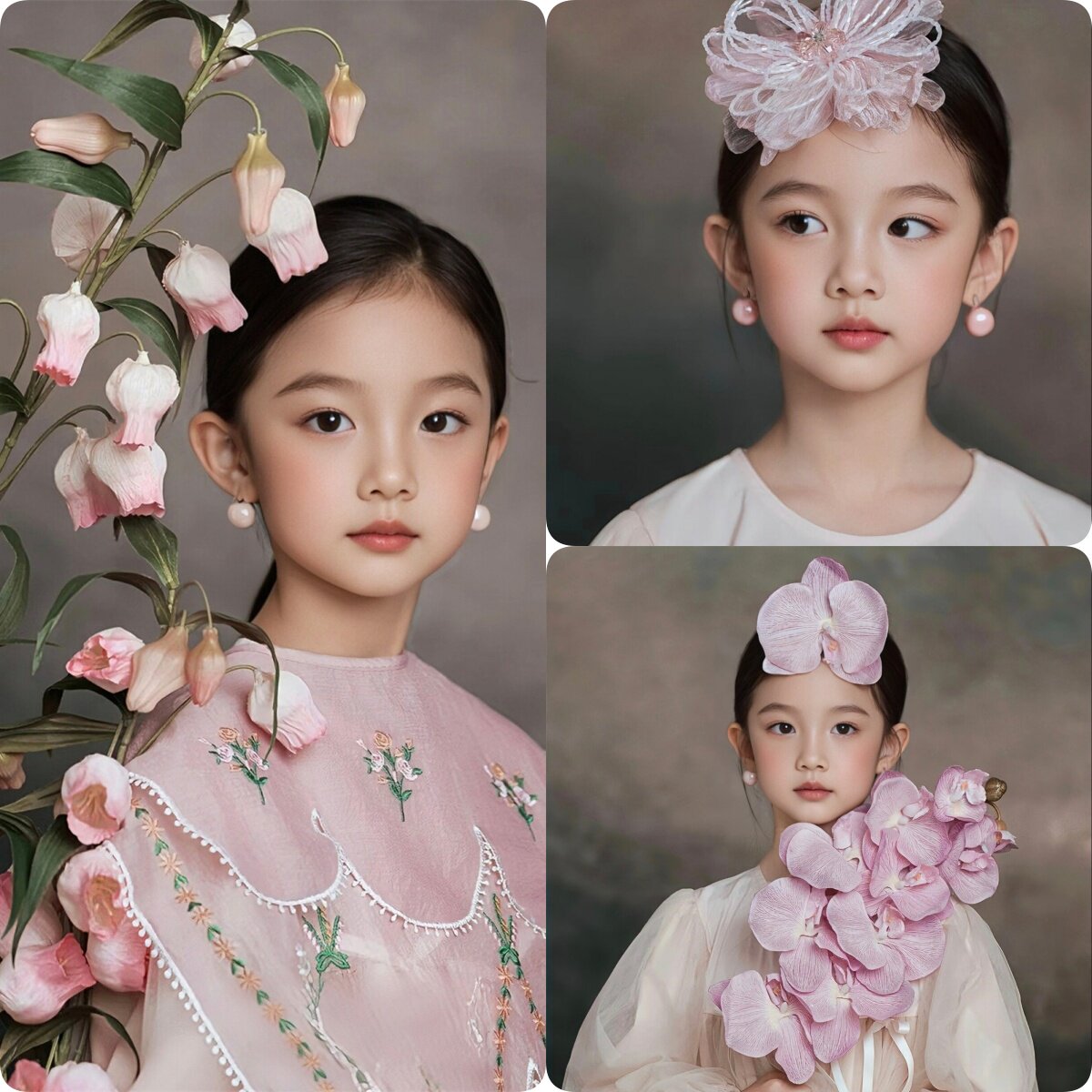 儿童摄影服装影楼拍照主题大女孩复古油画风肖像艺术照写真服套装