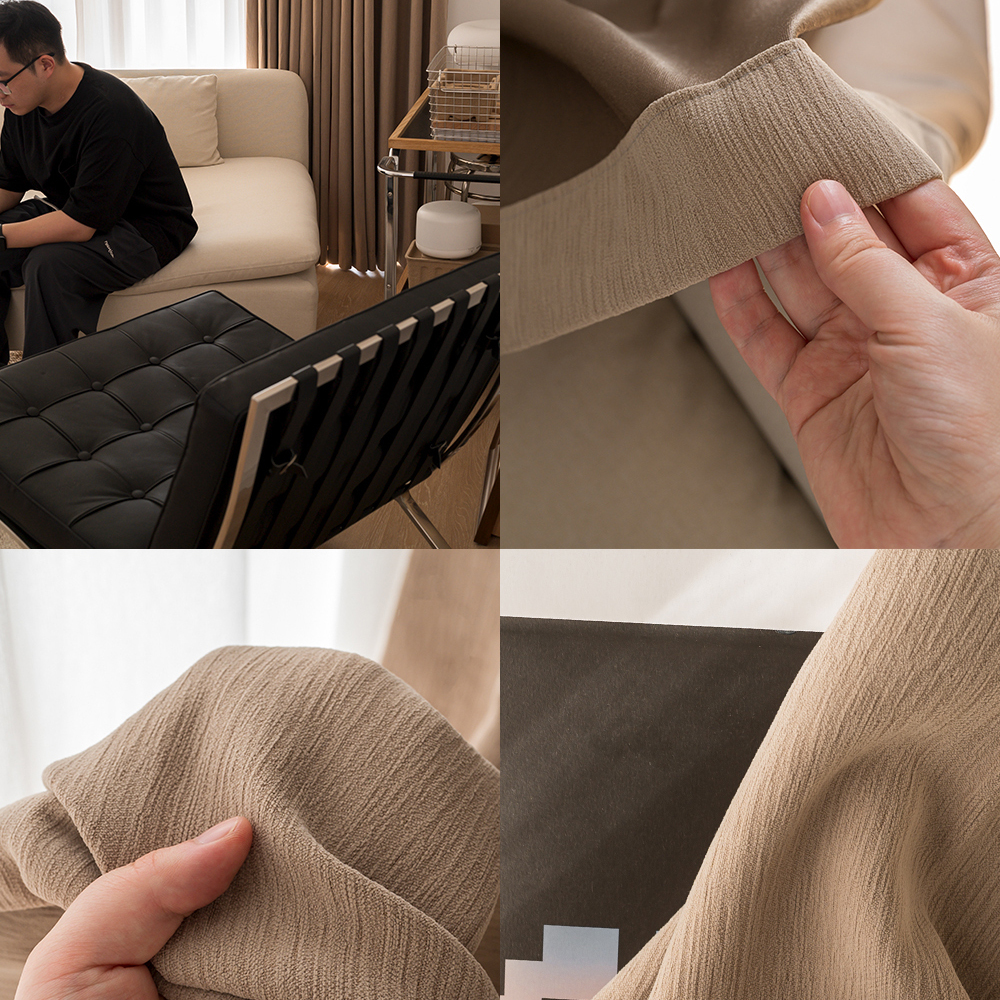 芦苇 家装推荐立体细腻雪尼尔客厅卧室遮光奶油现代2023新款窗帘