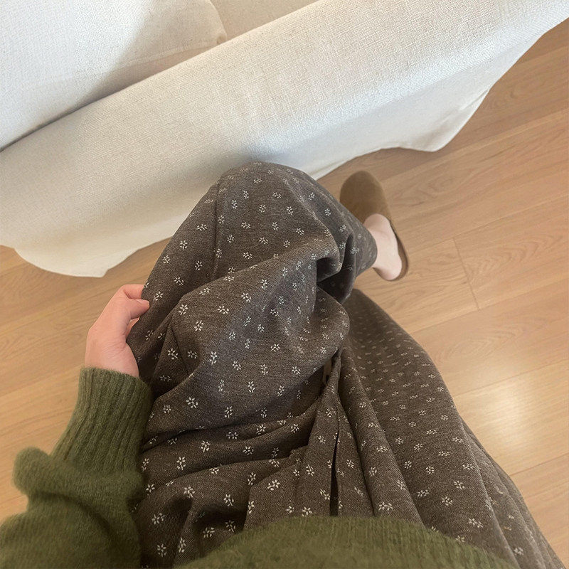 美拉德棕咖色碎花镰刀裤子大码女秋冬糯米弯刀阔腿今年流行梧桐裤,女装/女士精品,休闲裤,淘宝优惠券,粉丝福利购,淘宝优惠卷