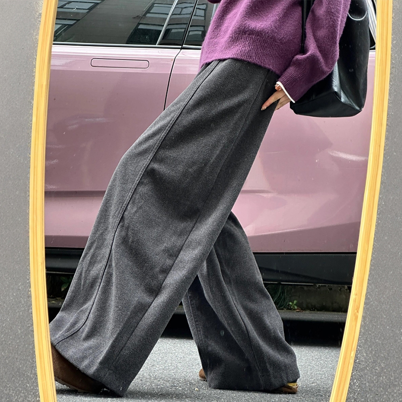 毛呢阔腿裤的含金量还在上升哦!