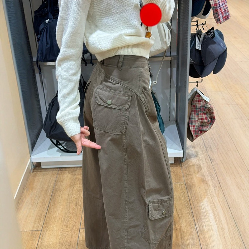 复古工装弯刀裤子女胖mm大码显瘦2026新款阔腿长裤今年流行梧桐裤,女装/女士精品,休闲裤,淘宝优惠券,粉丝福利购,淘宝优惠卷