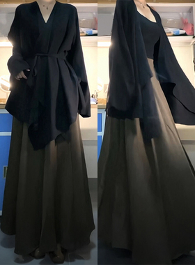 棕色伯克利半裙大码胖mm女秋季高个子垂感a字百褶到脚踝半身长裙