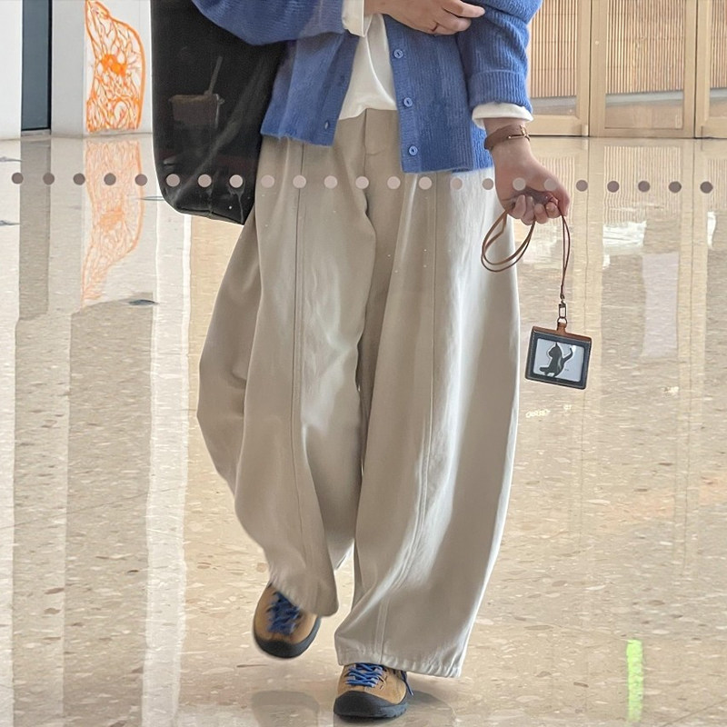 今年流行超火裤子米白色弯刀工装裤大码女新款阔腿裤超好看梧桐裤,女装/女士精品,休闲裤,淘宝优惠券,粉丝福利购,淘宝优惠卷