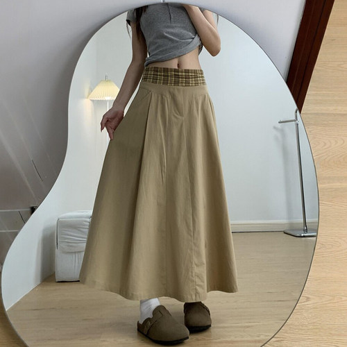 卡其色伞裙真的狠狠心动！