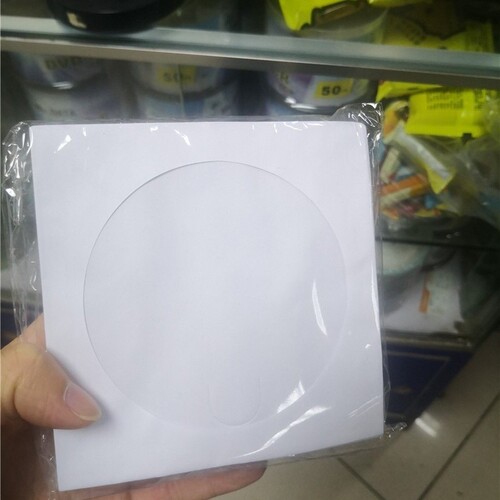 光盘纸袋子CD/dvd包装袋每包100个光碟袋光盘套白色光盘袋12cm