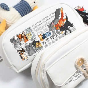 猫武士周边鬃霜根泉松鸦羽灰条同人谷子二次元学生文具袋笔袋卡通