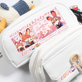 疯狂动物城周边可爱卡通笔袋文具盒二次元 朱迪尼克狐同人谷子吧唧