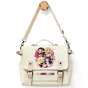 墨粉blackpink粉丝应援物周边女生手提补课包单肩包斜挎帆布书包