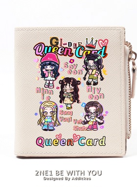 (G)I-DLE女孩子们QUEENCARD专辑gidle同款小众简约短款零钱包学生