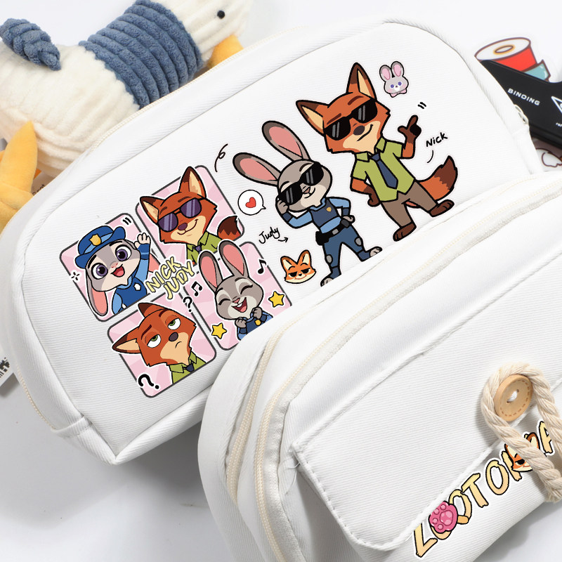 疯狂动物城周边尼克朱迪同人笔袋