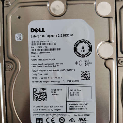 DELL/戴尔6T 企业级硬盘SAS硬盘 ST6000NM0