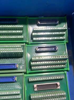 洛克电子PCB-FX-134分线器，50芯针式接线端子，绿色