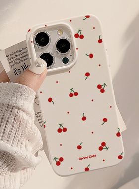 日韩风ins少女满屏红色樱桃适用16苹果15ProMax手机壳iPhone13硅胶12Pro软14Promax保护套14简约xr防摔xs