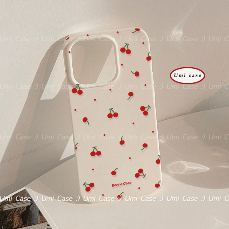 ins少女简约满屏红色樱桃适用16苹果17ProMax手机壳iPhone13硅胶12Pro软14Promax保护套14日韩风xr防摔xs