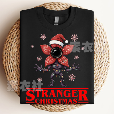 stranger things怪奇物语5 T恤儿童成人纯棉美剧周边whatsit短袖