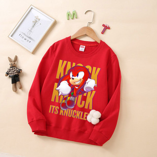 刺猬索尼克长袖卡通周边成人儿童塔尔斯暗影夏特纳克鲁斯卫衣棉