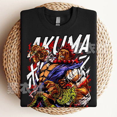 街霸6豪鬼短袖格斗游戏周边成人儿童street fighter 6 akumaT恤棉