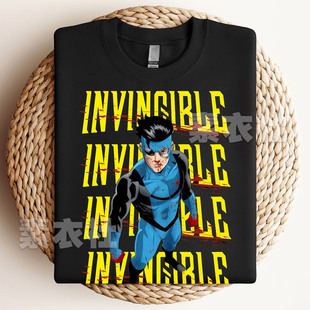 无敌少侠短袖动漫周边儿童成人INVINCIBLE马克格雷森T恤纯棉