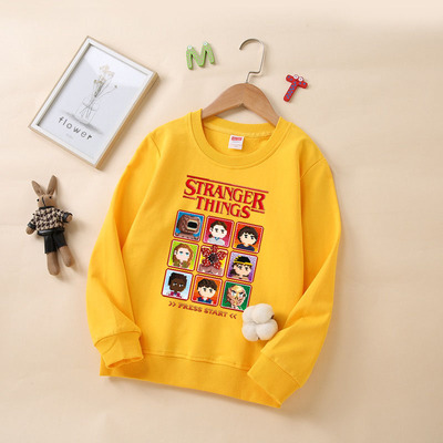 怪奇物语5像素风长袖卫衣棉