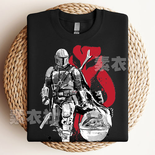 星球大战曼达洛人与古古短袖T恤