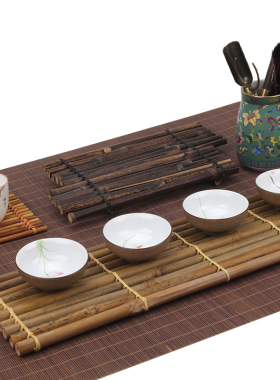 中式竹制茶壶茶杯托盘