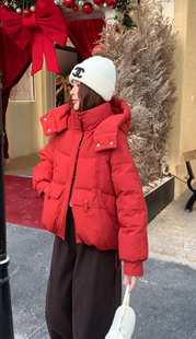 2026冬新款韩版时尚百搭显瘦连帽宽松休闲羽绒服女保暖外套女7990