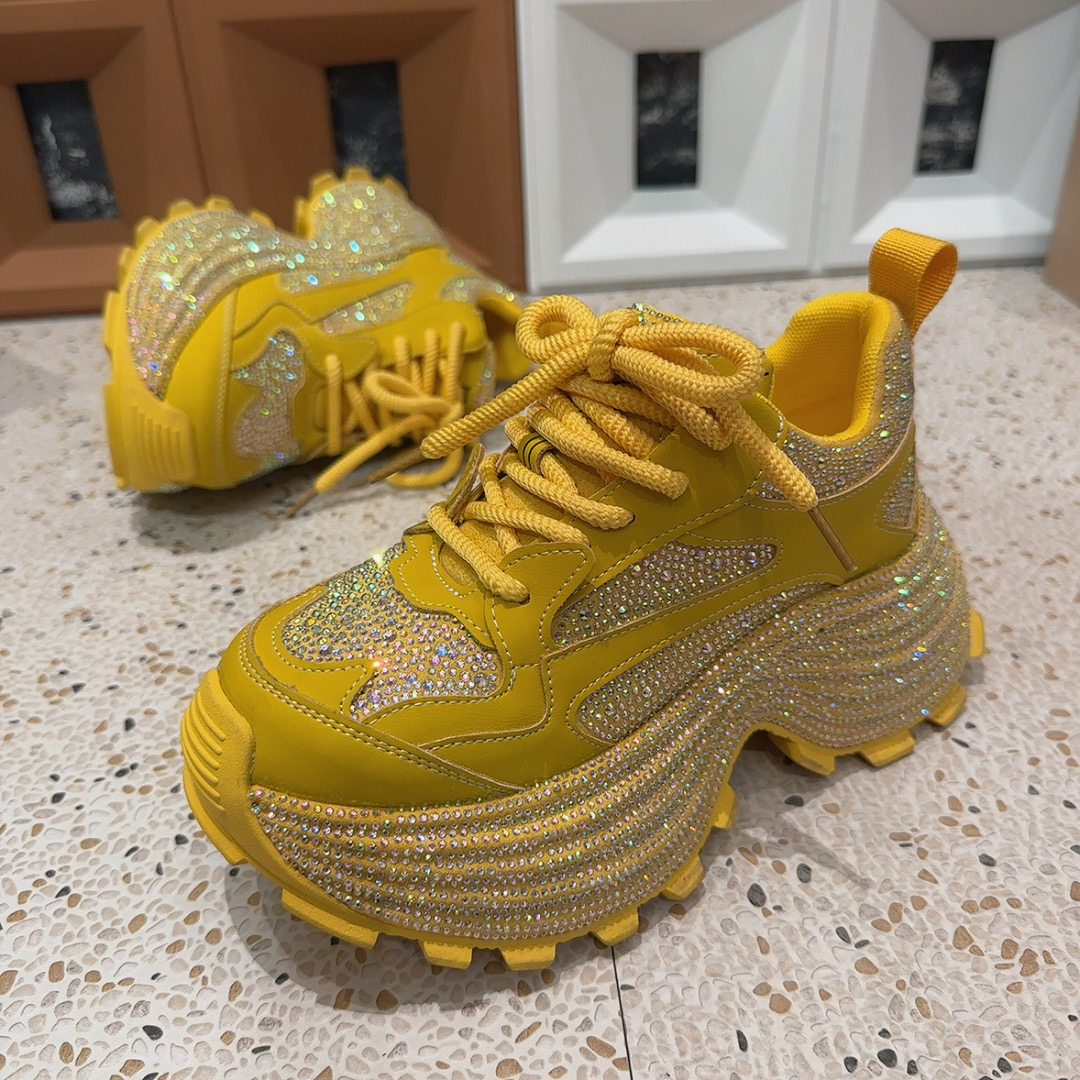 欧货重工水满钻厚底松糕老爹鞋女ins潮2026春增高运动休闲鞋单鞋,女鞋,老爹鞋,淘宝优惠券,粉丝福利购,淘宝优惠卷