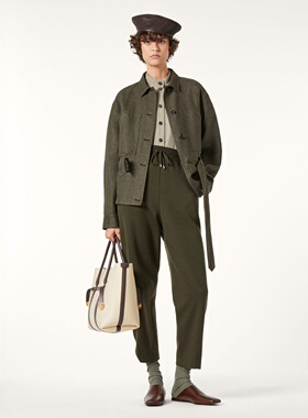 意大利单 轻奢LP女装外套亚麻腰带夹克25春夏新款