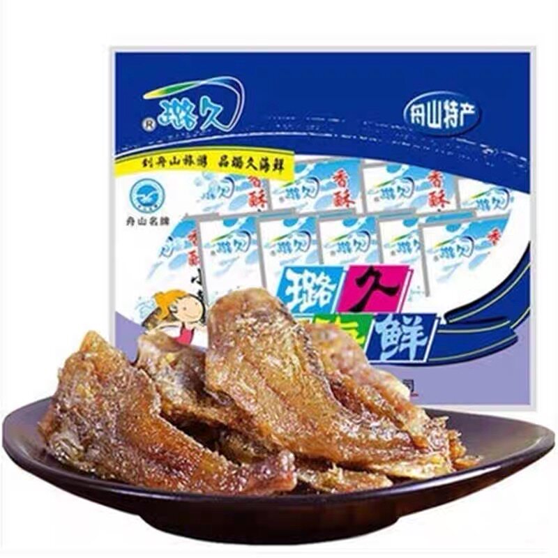 舟山特产 璐久香酥小黄鱼500g 海鲜零食舟山小黄鱼 即食鱼干包邮